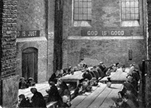 Dickensian Gallery: Workhouse dining hall, Oliver Twist film, 1948