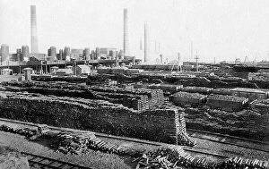 Foundry Collection: Workington Steel Works Pig Iron Stacks early 1900s