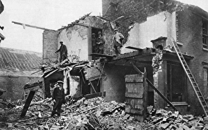 Workmens dwellings damaged by the mass German airship raid Workmens dwellings damaged by the mass German airship raid