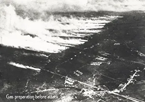 World War II - gas being laid down, attack on the Somme World War II - gas being laid down, attack on the Somme