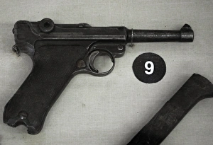 World War II. German Parabellum pistol, known as Luger World War II. German Parabellum pistol, known as Luger