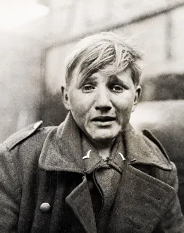 World War II - a young captured German soldier in distress World War II - a young captured German soldier in distress