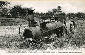 World War One Ruined Traction Engine, Avricourt, Oise World War One Ruined Traction Engine, Avricourt, Oise