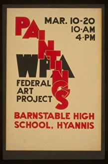 WPA Federal Art Project paintings, Barnstable High School, H WPA Federal Art Project paintings, Barnstable High School, H