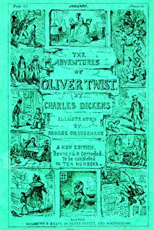 Cruikshank Gallery: Wrapper design, Oliver Twist by Charles Dickens