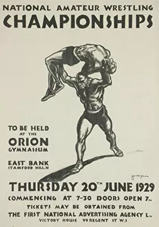1929 Gallery: Wrestling championships poster