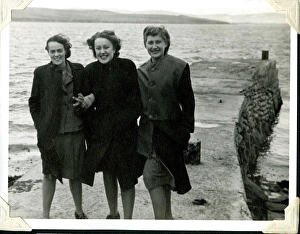 Three WRNS colleagues, Lyness, Isle of Hoy, Orkney, WW2 Three WRNS colleagues, Lyness, Isle of Hoy, Orkney, WW2