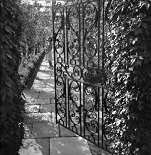 The Colin Sherborne Collection: Wrought iron gate in a garden
