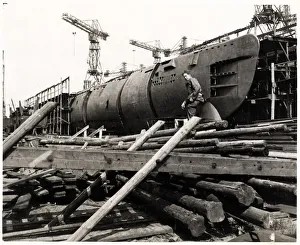 WW II - Submarine at Deshimag Shipyard, Bremen Germany WW II - Submarine at Deshimag Shipyard, Bremen Germany
