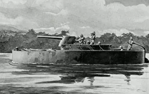 WW1 - Cameroon Campaign - Gun-Boat in the Cameroons