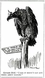 WW1 - Cartoon - As the eagle flies