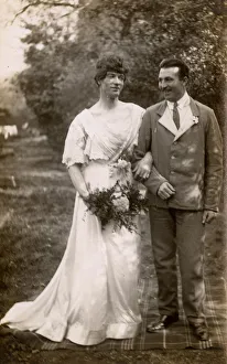 WW1 - Convalescent Soldier and his bride WW1 - Convalescent Soldier and his bride