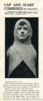 WW1 crocheted cap and scarf combined for soldiers WW1 crocheted cap and scarf combined for soldiers