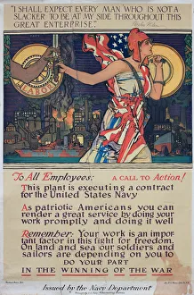 WW1 poster, A Call to Action! to all employees WW1 poster, A Call to Action! to all employees