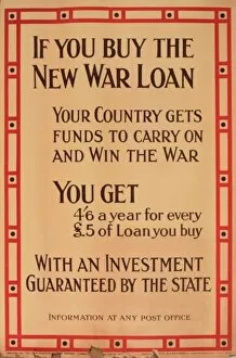 Images Dated 17th February 2014: WW1 poster, The New War Loan