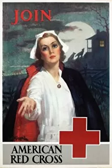 Join Gallery: WW1 poster, Red Cross recruitment