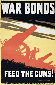 WW1 Poster, War Bonds, Feed The Guns WW1 Poster, War Bonds, Feed The Guns