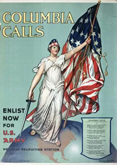 Join Gallery: WW1 recruitment poster, Columbia Calls
