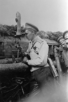 WW1 - Russian Officer using a Periscope WW1 - Russian Officer using a Periscope