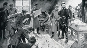 WW1 - Scene at a German HQ - Moving flags on a map WW1 - Scene at a German HQ - Moving flags on a map