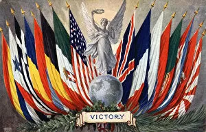 Nations Gallery: WW1 - Victory - The flags of the victorious nations