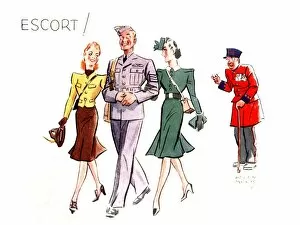 WW2 Christmas card, Escort