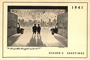 WW2 Christmas card, LCC Ambulance service WW2 Christmas card, LCC Ambulance service