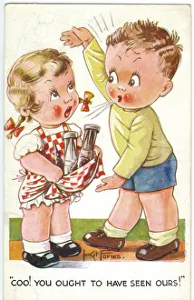 WW2 era - Comic Postcard - Coo - you ought to have seen ours WW2 era - Comic Postcard - Coo - you ought to have seen ours