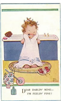 WW2 era - Comic Postcard - Dear Darlin Mine WW2 era - Comic Postcard - Dear Darlin Mine