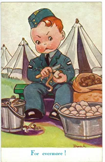 WW2 era - Comic Postcard - For Evermore WW2 era - Comic Postcard - For Evermore