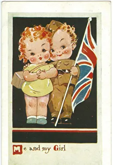WW2 era - Comic Postcard - Me and My Girl WW2 era - Comic Postcard - Me and My Girl