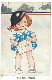 Shillings Gallery: WW2 era - Comic Postcard - The Girl Friend