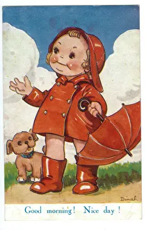 WW2 era - Comic Postcard - Good Morning, Nice Day WW2 era - Comic Postcard - Good Morning, Nice Day
