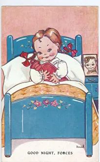 WW2 era - Comic Postcard - Good Night, Forces WW2 era - Comic Postcard - Good Night, Forces