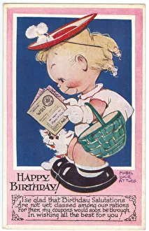 WW2 era - Comic Postcard - Happy Birthday WW2 era - Comic Postcard - Happy Birthday