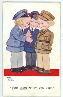 WW2 era - Comic Postcard - You Know what men are WW2 era - Comic Postcard - You Know what men are