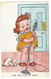 WW2 era - Comic Postcard - For the love of Mike WW2 era - Comic Postcard - For the love of Mike