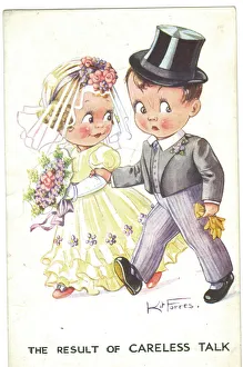 WW2 era - Comic Postcard - The result of careless talk WW2 era - Comic Postcard - The result of careless talk