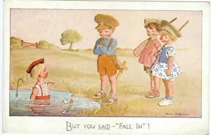 WW2 era - Comic Postcard - But you said Fall In WW2 era - Comic Postcard - But you said Fall In