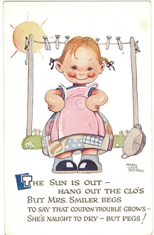 WW2 era - Comic Postcard - The Sun is Out WW2 era - Comic Postcard - The Sun is Out
