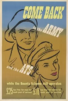 Inequality Gallery: WW2 Poster -- Come Back to the Army and the ATS