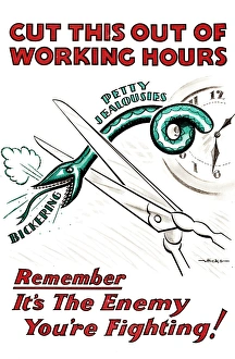 WW2 poster, cut this out of working hours WW2 poster, cut this out of working hours