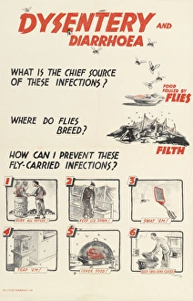 WW2 Poster -- Dysentery and Diarrhoea WW2 Poster -- Dysentery and Diarrhoea