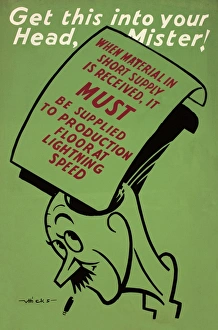 WW2 poster, Get this into your head, Mister WW2 poster, Get this into your head, Mister