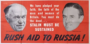 WW2 poster, Rush Aid To Russia WW2 poster, Rush Aid To Russia