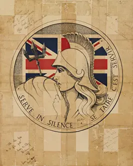 Union Jack Flag Design Prints: WW2 Poster -- Serve in Silence
