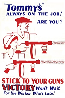 WW2 poster, Tommys always on the job WW2 poster, Tommys always on the job