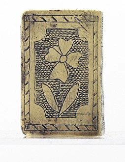 WWI matchbox cover engraving - Ypres and a floral pattern WWI matchbox cover engraving - Ypres and a floral pattern