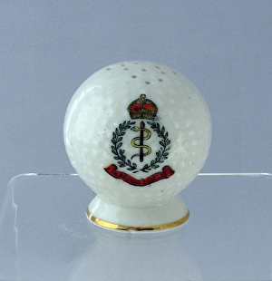 WWI pepper pot - golf ball - Royal Army Medical Corps WWI pepper pot - golf ball - Royal Army Medical Corps