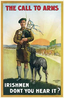 <b class=qtipBold><figcaption>Wwi Recruitment Poster</figcaption></b><br>Inspiring recruitment poster encouraging Irish men to answer the call to arms and join up.<br><em>© Mary Evans Picture Library 2015 - https://copyrighthub.org/s0/hub1/creation/maryevans/MaryEvansPictureID/10237011</em> Wwi Recruitment Poster
